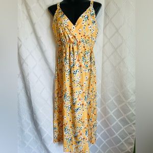 Yellow Floral Maternity Dress